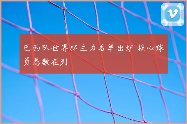 巴西队世界杯主力名单出炉 核心球员悉数在列